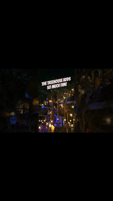 Adventureland Treehouse at night #disneyland #adventureland #treehouse #swissfamilyrobinson