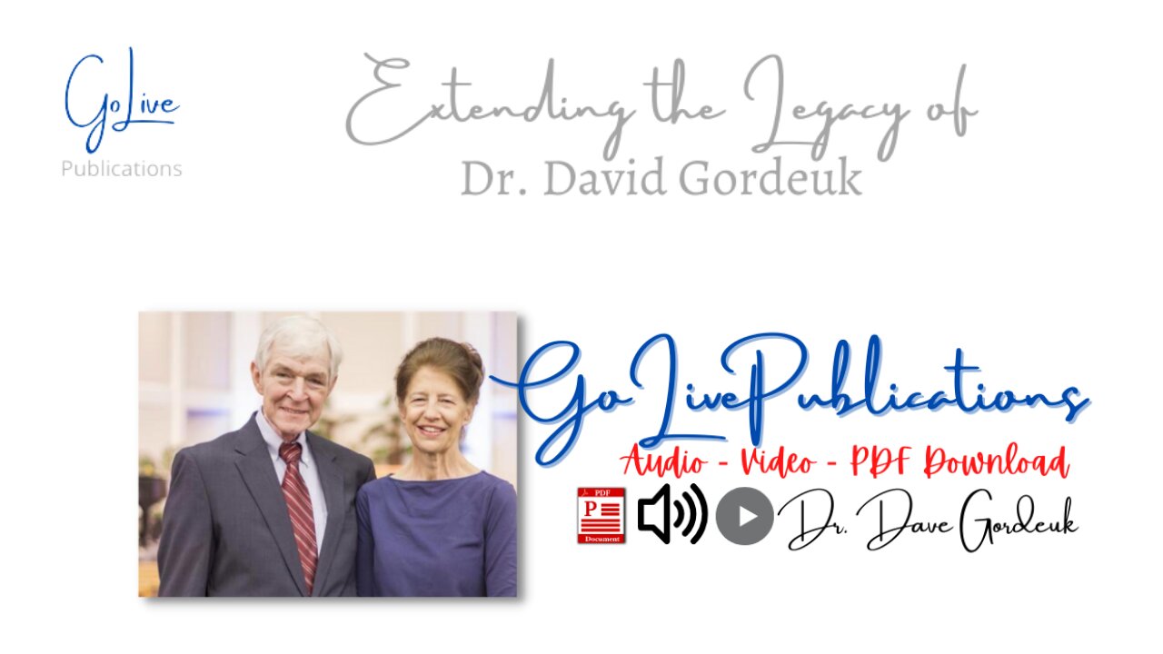 Go Live Publications Extending The Legacy of Dr. David Gordeuk