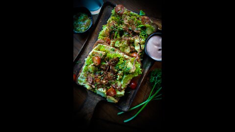 Keto chicken salad with a creamy chimichurri dressing