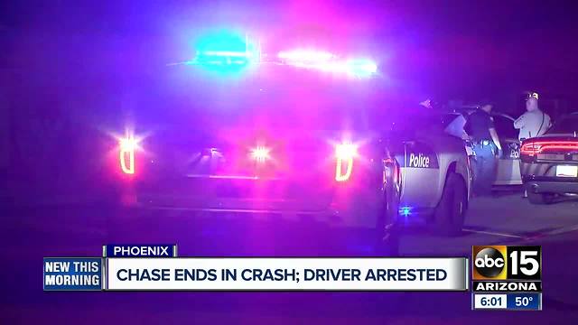 Driver arrested after police pursuit in Phoenix