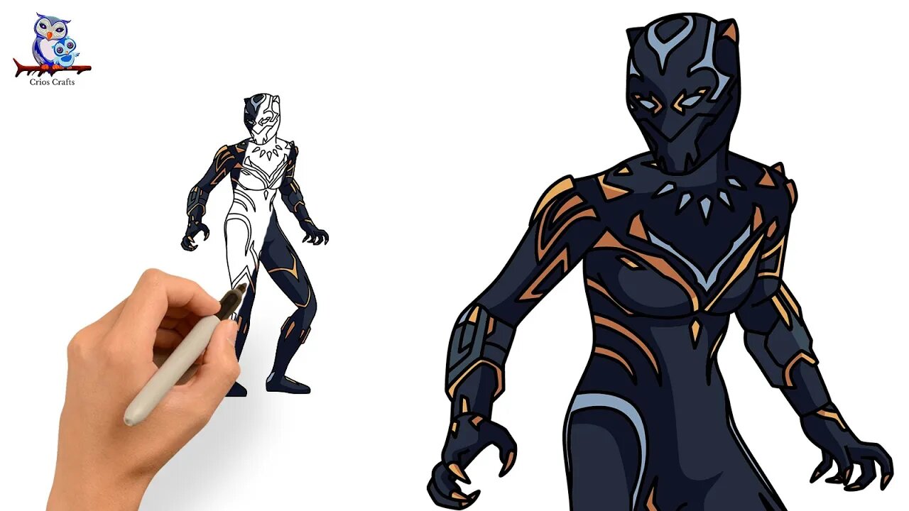 How to Draw Black Panther Wakanda Forever Shuri - Art Tutorial