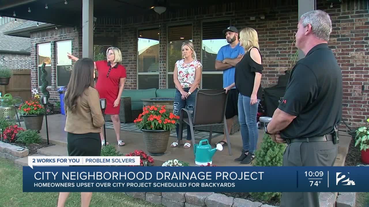 Homeowners upset over city project scheduled for backyard