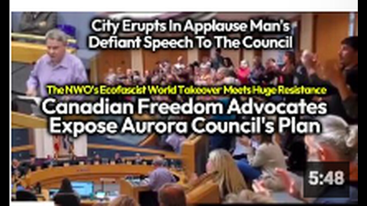 FREEDOM RISING: Man UNMASKS Canadian City Council's Ecofascist NWO Plan & The Audience Applauds