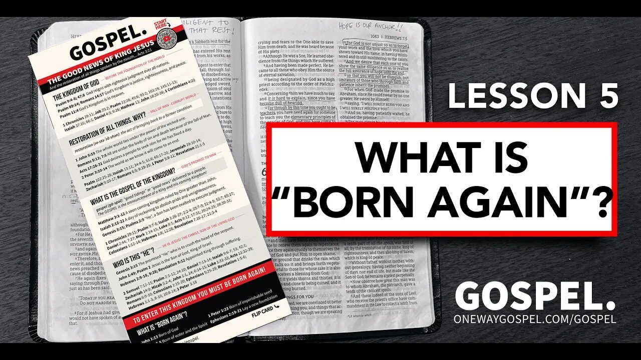 GOSPEL CARD - Lesson 5 - What Is "Born Again"? // OneWayGospel