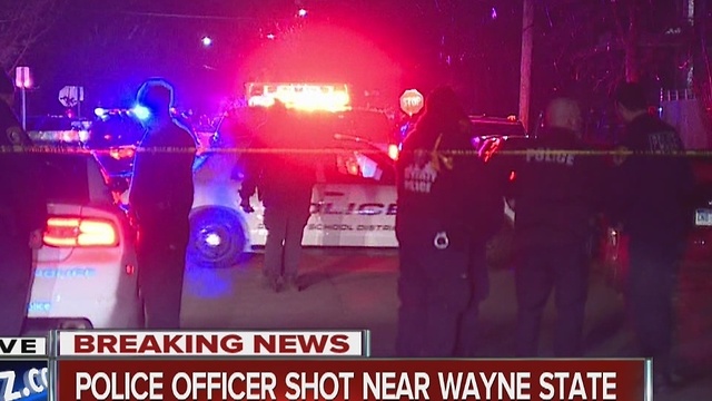 Wayne State University police officer shot