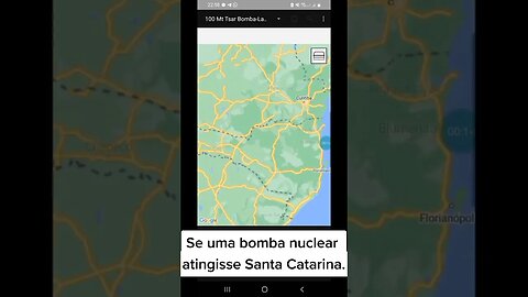 Se uma bomba nuclear atingisse Santa Catarina. #shorts #bomba nuclear #nuclear #bomba atomica