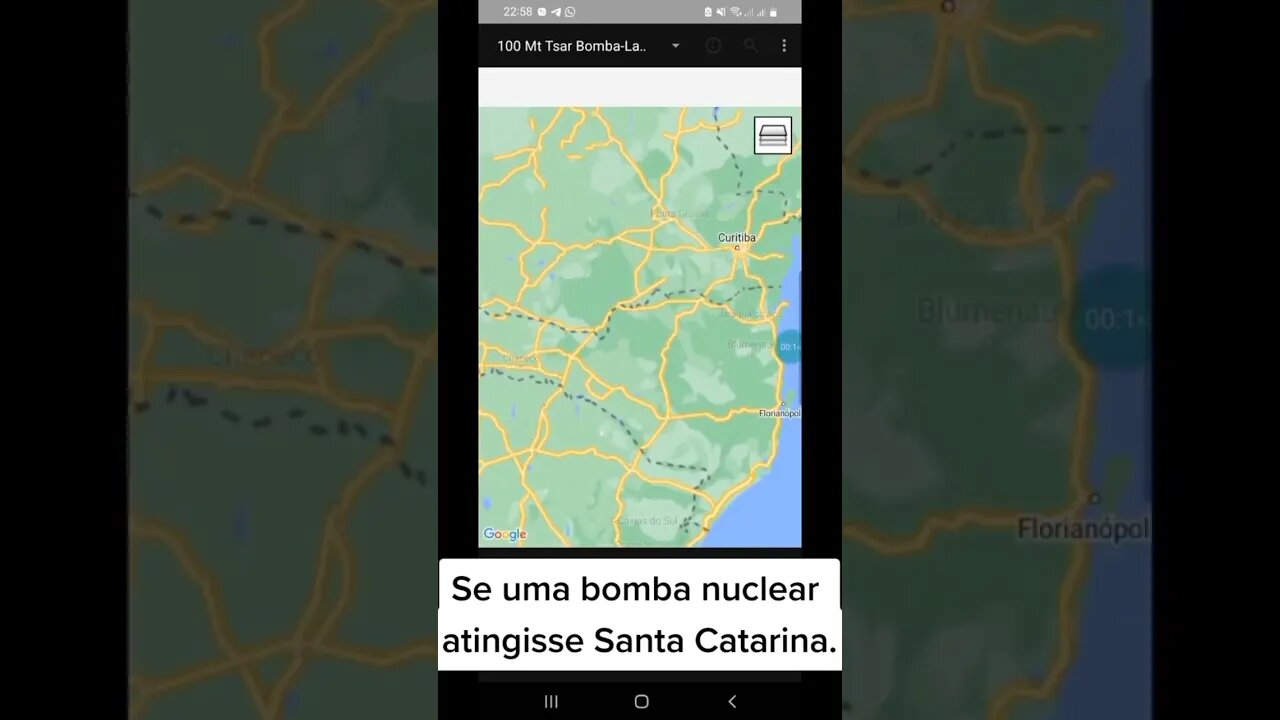 Se uma bomba nuclear atingisse Santa Catarina. #shorts #bomba nuclear #nuclear #bomba atomica