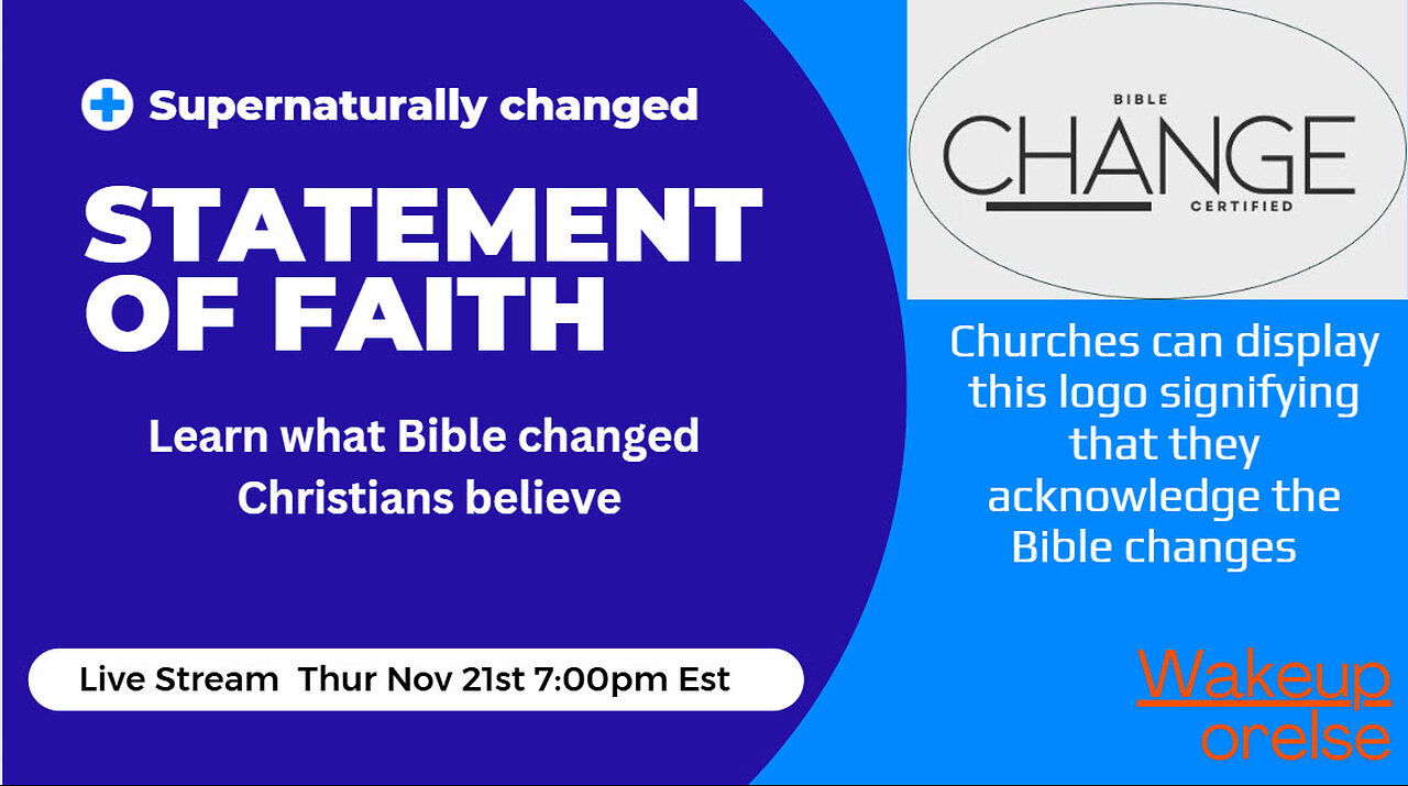 Statement of faith - What Bible changed Christians believe
