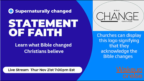 Statement of faith - What Bible changed Christians believe