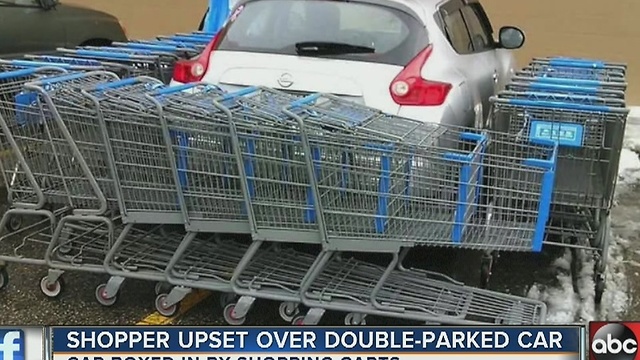 Shopper upset over double-parked car