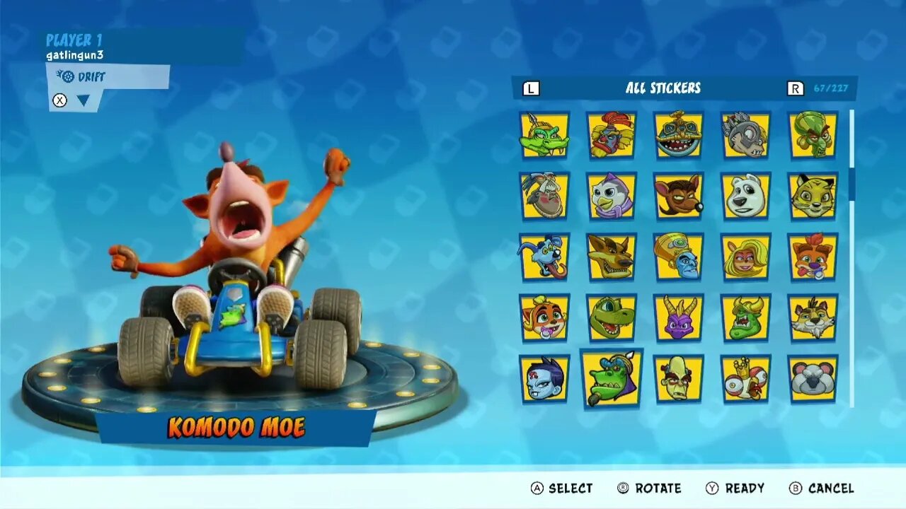 All Classic Kart Decals & Stickers Showcase - Crash Team Racing Nitro-Fueled