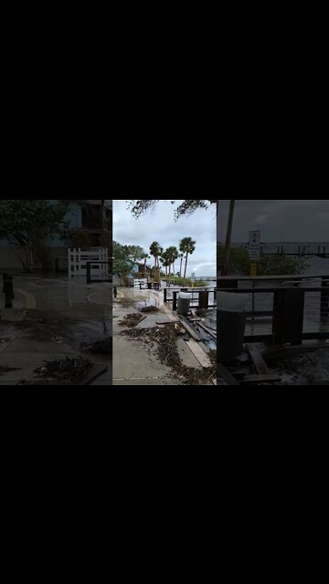 Aftermath of Hurricane Nicole at River Walk Park is Port Orange Florida #railfanrob