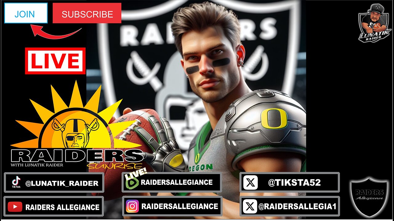 #RAIDERS SUNRISE LIVE W/ LUNATIK RAIDER: THE CASE FOR #BO #NIX #rn4l #raidernation #2024NFLDraft