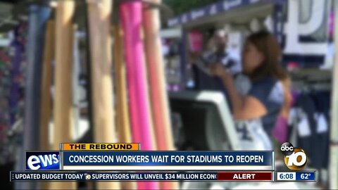 Concession workers wait for venues to reopen