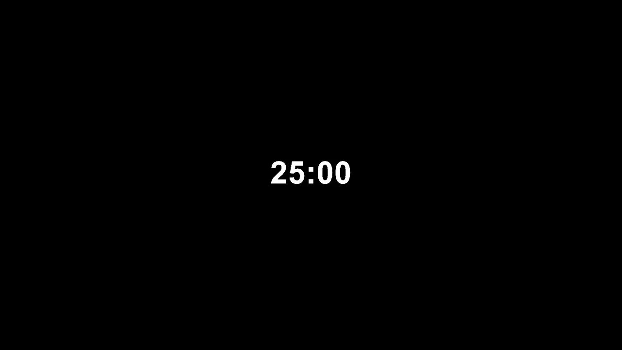 25 Minutes Timer Countdown