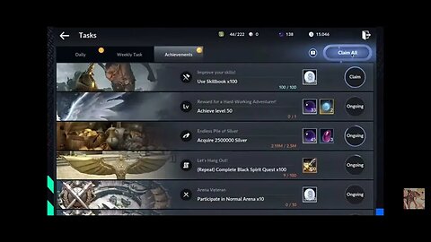 EVERYDAY LOTS TASK 10 HOUR AND MORE AT BLACK DESERT MOBILE SERVER AMERICA !