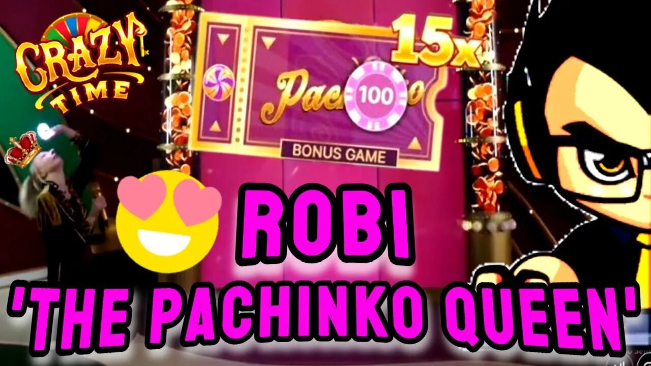 CRAZY TIME - WHEN ROBI 'THE PACHINKO QUEEN' STRIKES! 😍 SOLID WIN! 😊👍