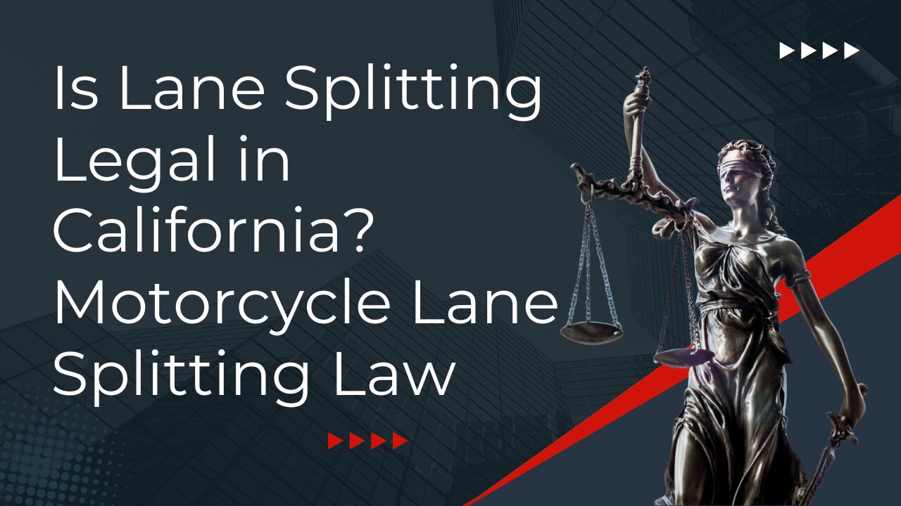 Is Lane Splitting Legal in California? Motorcycle Lane Splitting Law