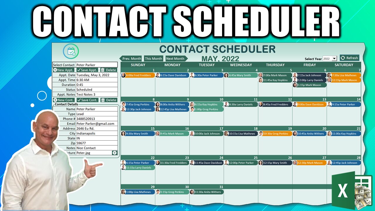 How To Create A Contact Scheduler Application In Excel From Scratch [Masterclass + Download]