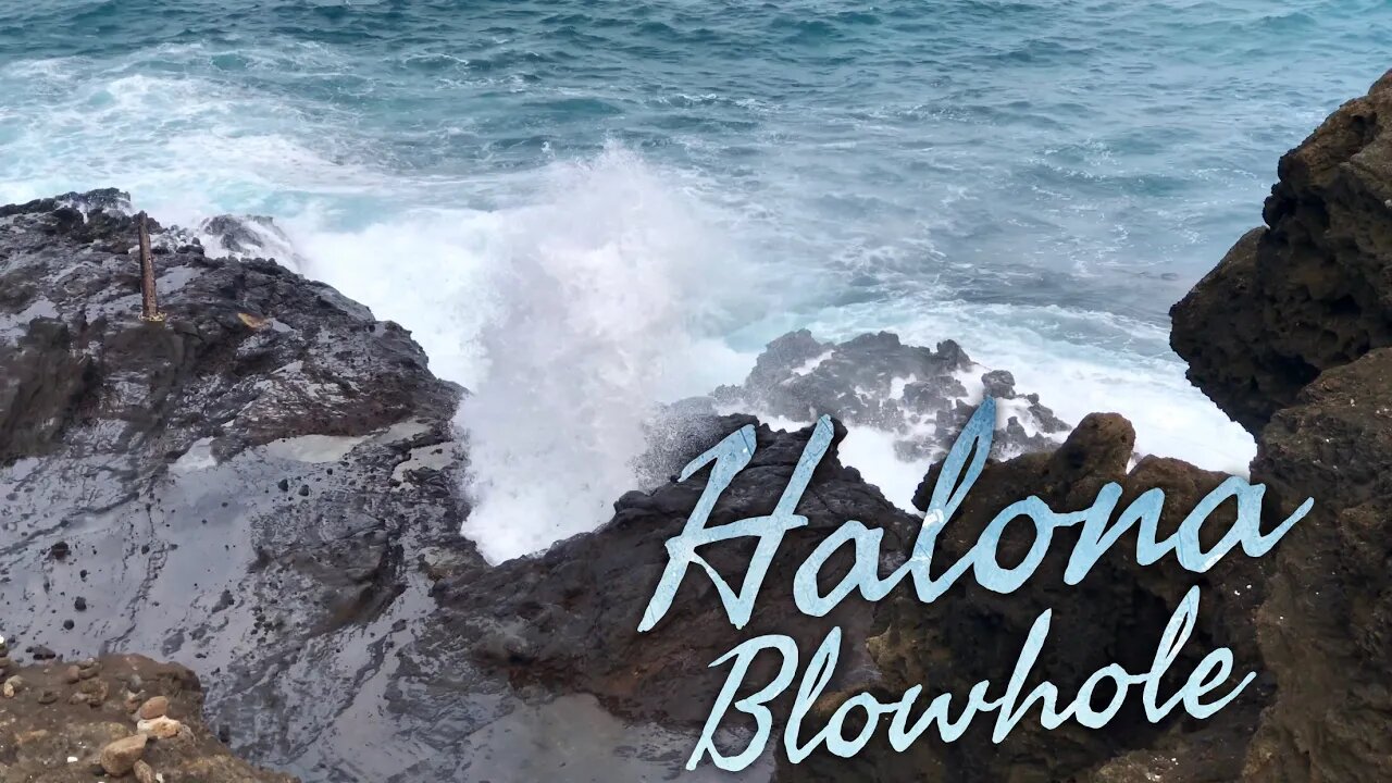 The Hālona Blowhole on Oahu, Hawaii