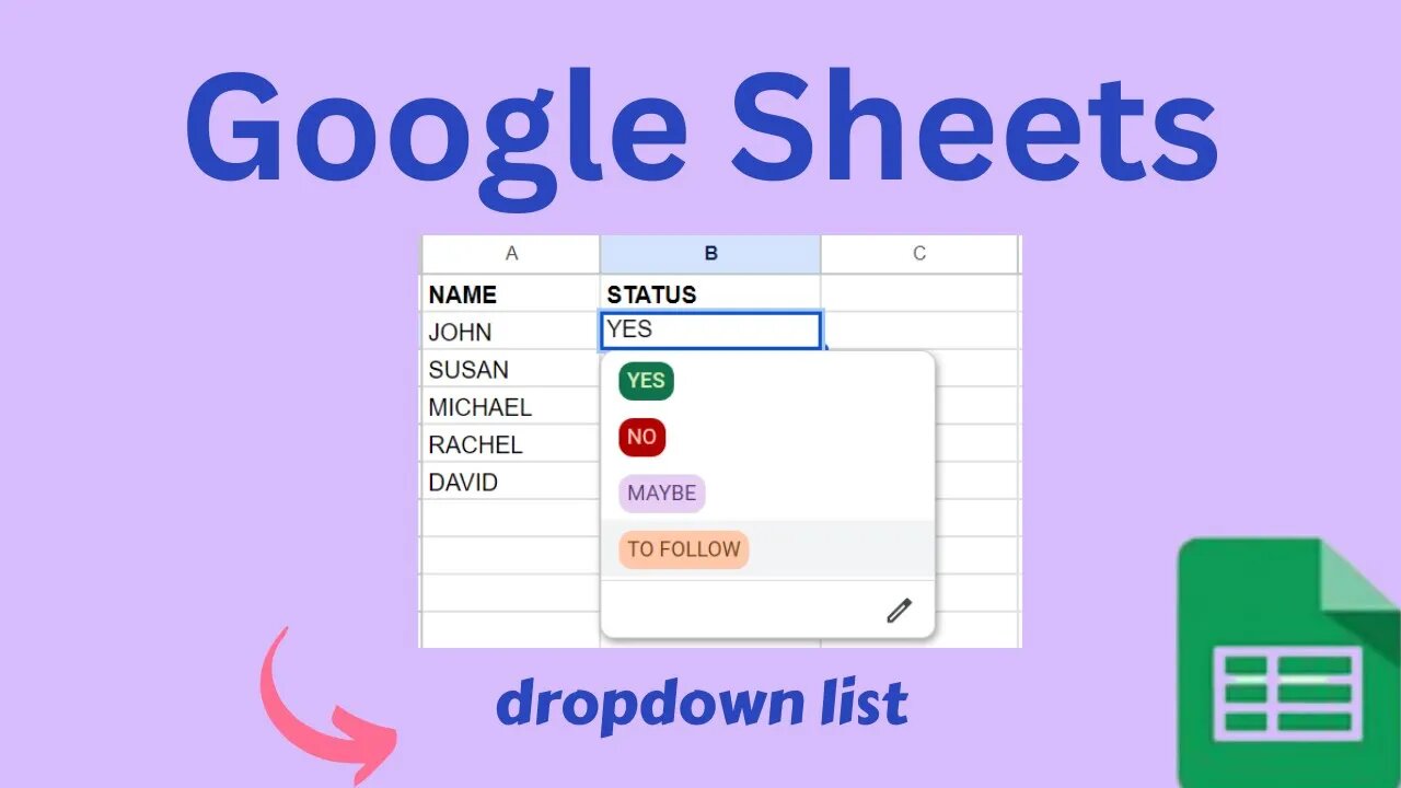 HOW TO MAKE A DROPDOWN LIST ON GOOGLESHEETS