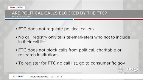 Text spam messages and political calls