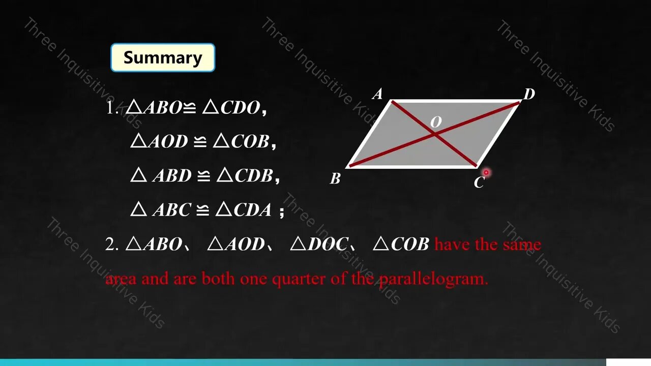 8th Grade Math|Unit 13| Properties of Diagonals in Parallelograms | Lesson 13.1.2 | Inquisitive Kids