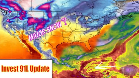 Invest 91L Expected To Strengthen, Potential Major Snow Coming!