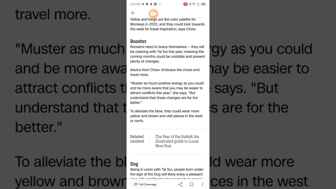 CHINESE ZODIAC AT YEAR OF RABBIT 2023 -- FRANSISCA SIM