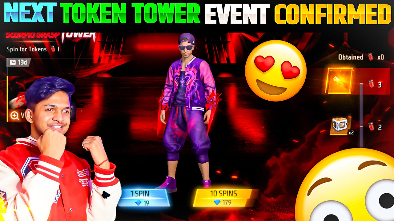 FF Next Token Tower Event😮| Free Fire Upcoming Event India Server|FF New Event Today