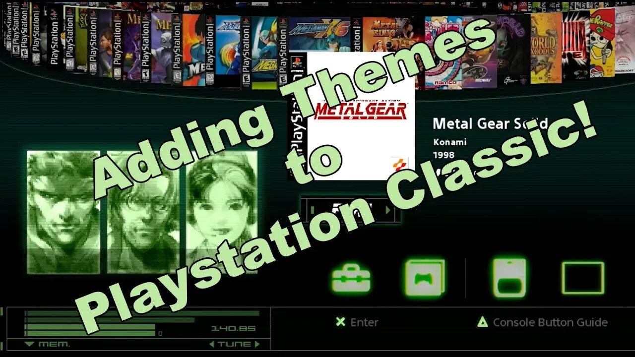 HOW TO | Add themes to Playstation Classic! Metal Gear Solid theme for BleemSync