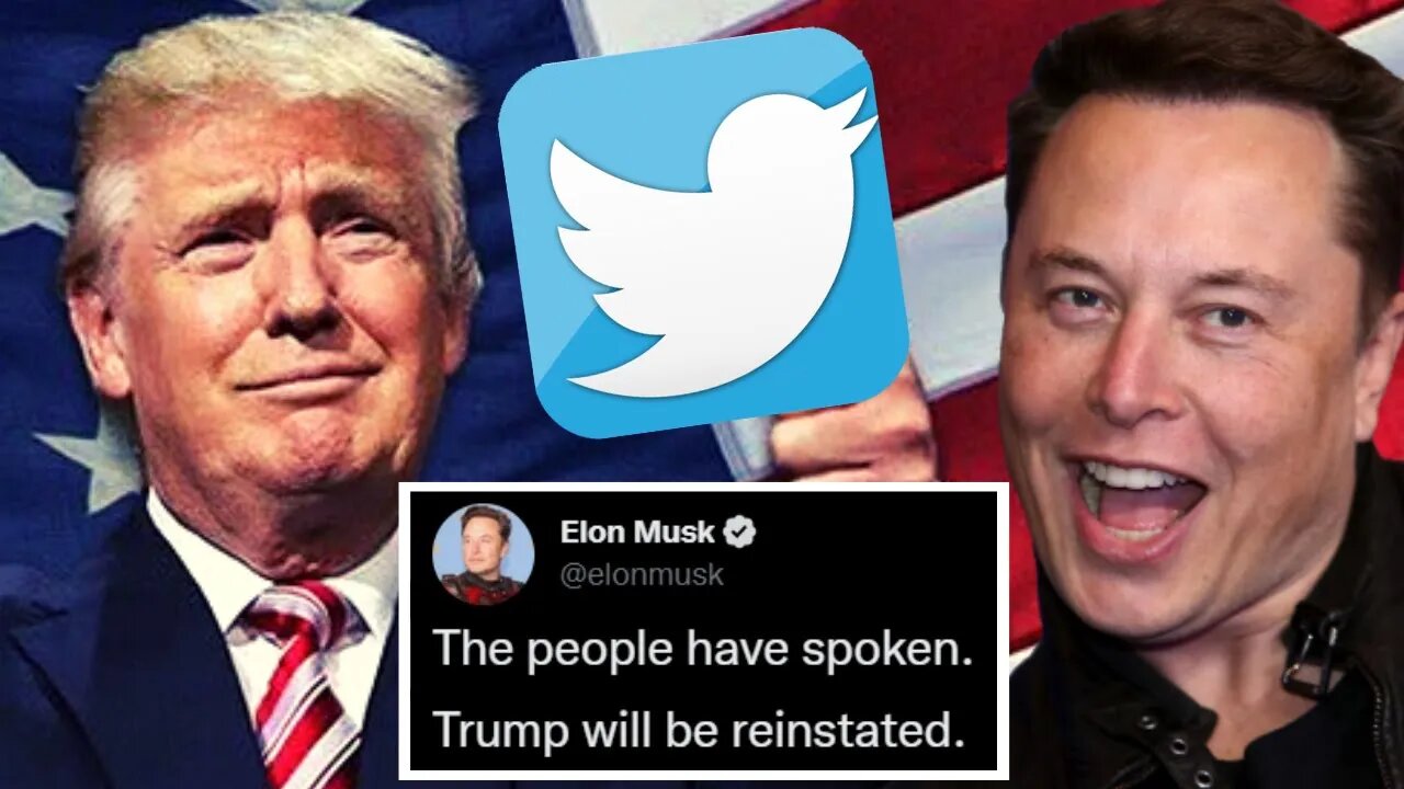 Donald Trump Is BACK On Twitter | Elon Musk RESTORES President Trump's Account After Poll