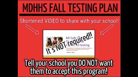 MDHHS Fall Testing Plan School Year 2021-2022