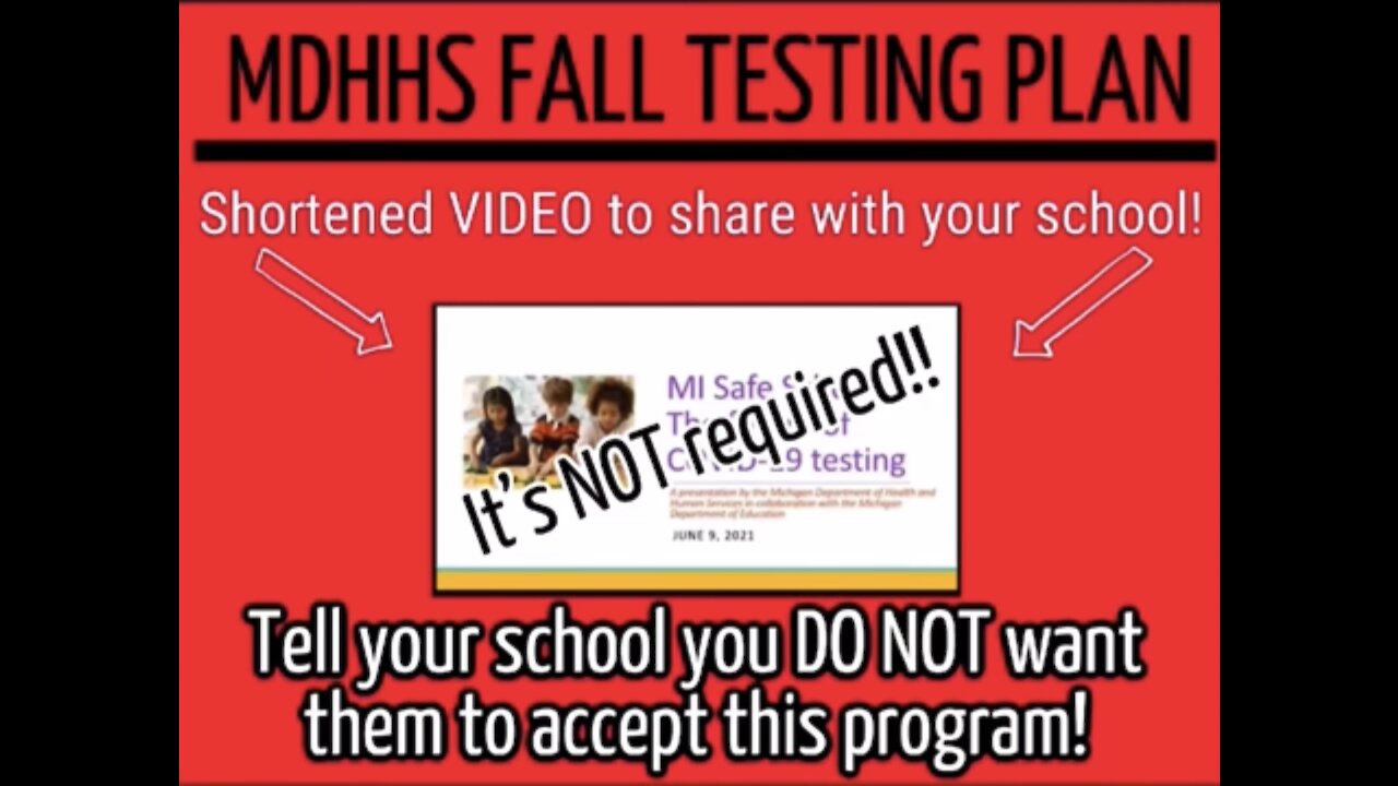 MDHHS Fall Testing Plan School Year 2021-2022