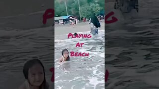 Playing at Beach