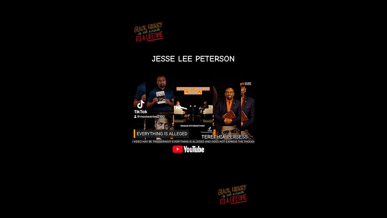 DO RACISM REALLY EXISIT : JESSE LEE PETERSON