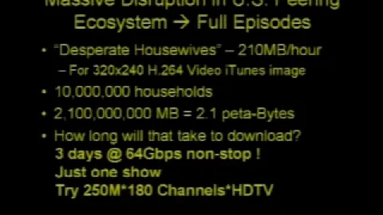 Video Internet The Next Wave of Disruption to the U S Peering Ecosystem
