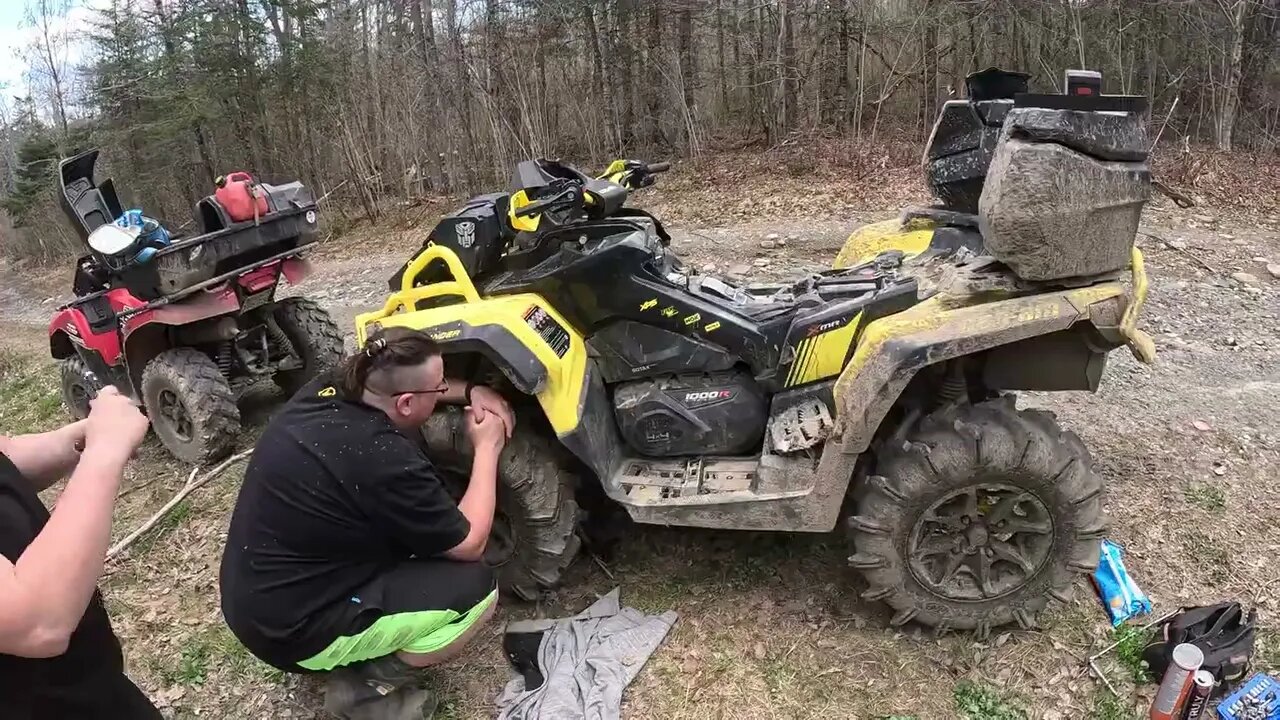 Unplanned ATV Run, Broken Belt, Bird, Rock Pit