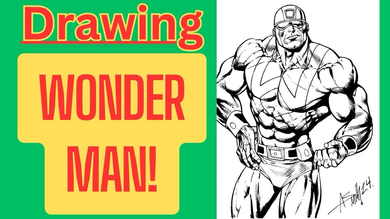 Time-lapse drawing! WONDER MAN!