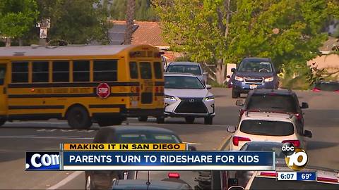 Parents turn to Rideshare services for kidsc