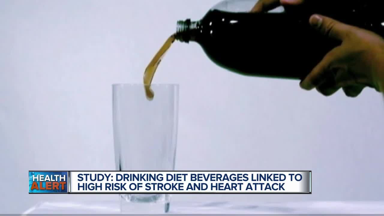 Drinking two or more diet beverages a day linked to high risk of stroke, heart attacks