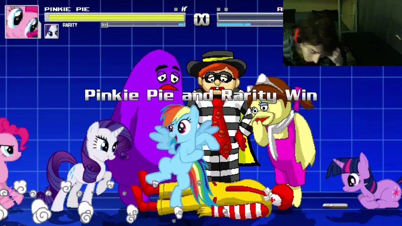 My Little Pony Characters (Twilight Sparkle And Rainbow Dash) VS Ronald McDonald In An Epic Battle