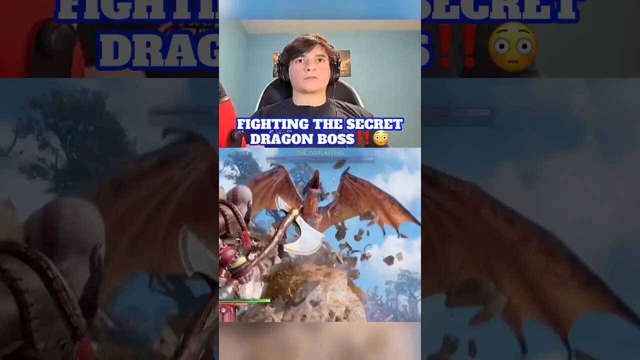 Fighting A Secret Dragon Boss‼️😳 | #shorts #godofwarragnarok #gaming #funny