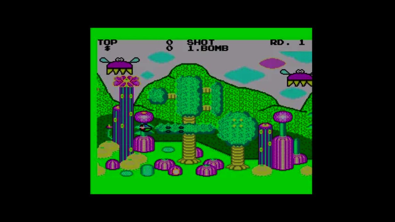 Fantasy Zone Title Screen. Sega Master System.