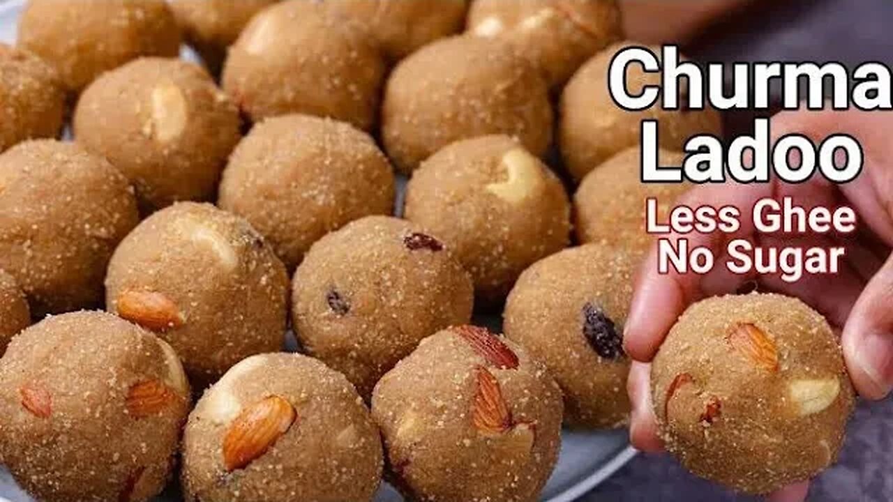 Traditional Style Churma Ladoo Recipe No Sugar or Syrup with Less Ghee | Dil_seart