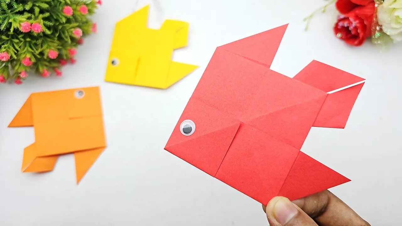 How to Make Paper Fish | Origami Fish Making | Easy Paper Crafts Step by Step