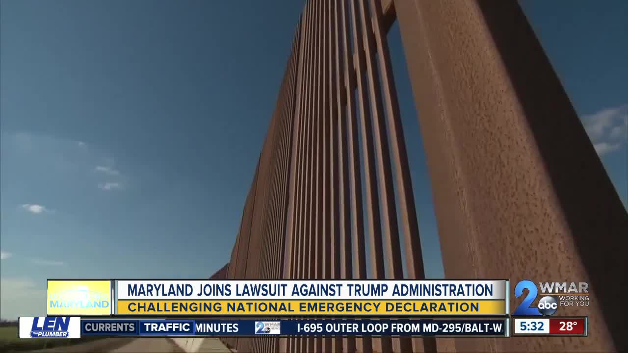 Maryland sues President Trump for declaring national emergency