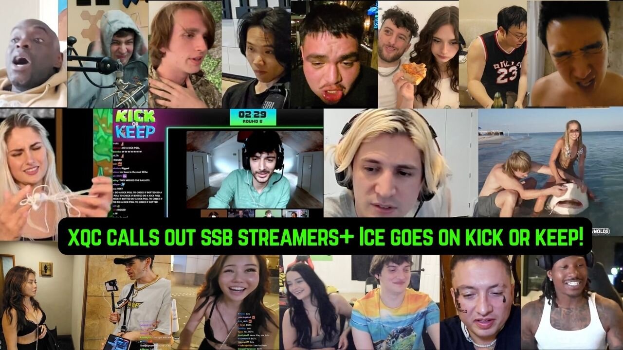 XQC CALLS OUT SSB STREAMERS+ICE GOES ON KICK OR KEEP #xqc #iceposeidon #ssb #kickstreaming