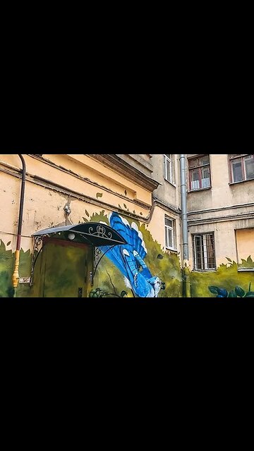 Pátio colorido, São Petersburgo, Красочный двор-колодец, Санкт-Петербург