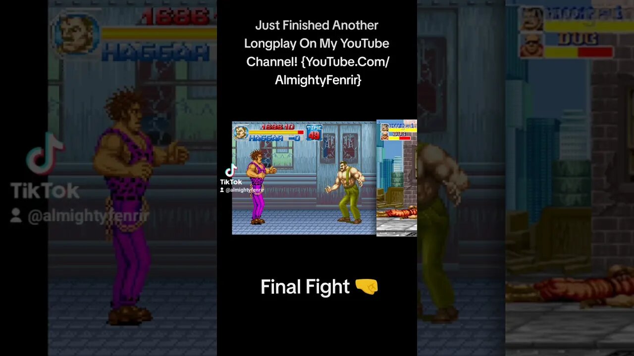 Final Fight 🤜 Full Longplay On My YouTube Channel Now! (Promotion) #new #videogame #retro #arcade